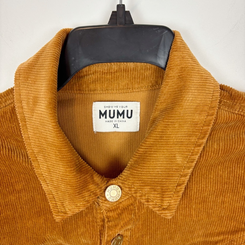Show Me Your MuMu Cropped Everhart Jumpsuit in Camel Corduroy Size XL - Picture 7 of 11